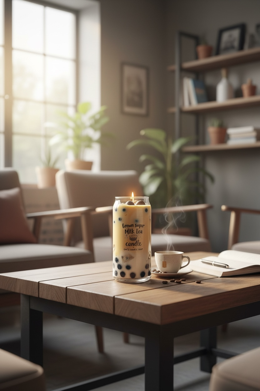 Brown Sugar Milk Tea Boba Candle