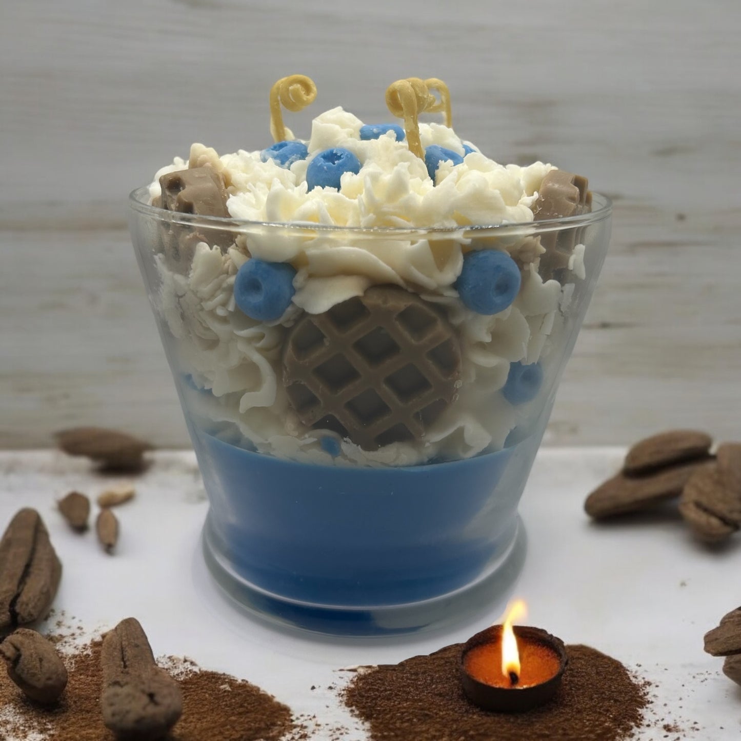 3 Wick Blueberry Waffle Candle -Smells amazing!