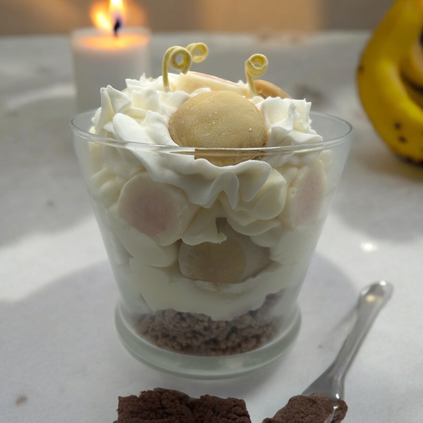 Banana Pudding Candle Smells amazing - Decorative Candle with Banana Pudding scent