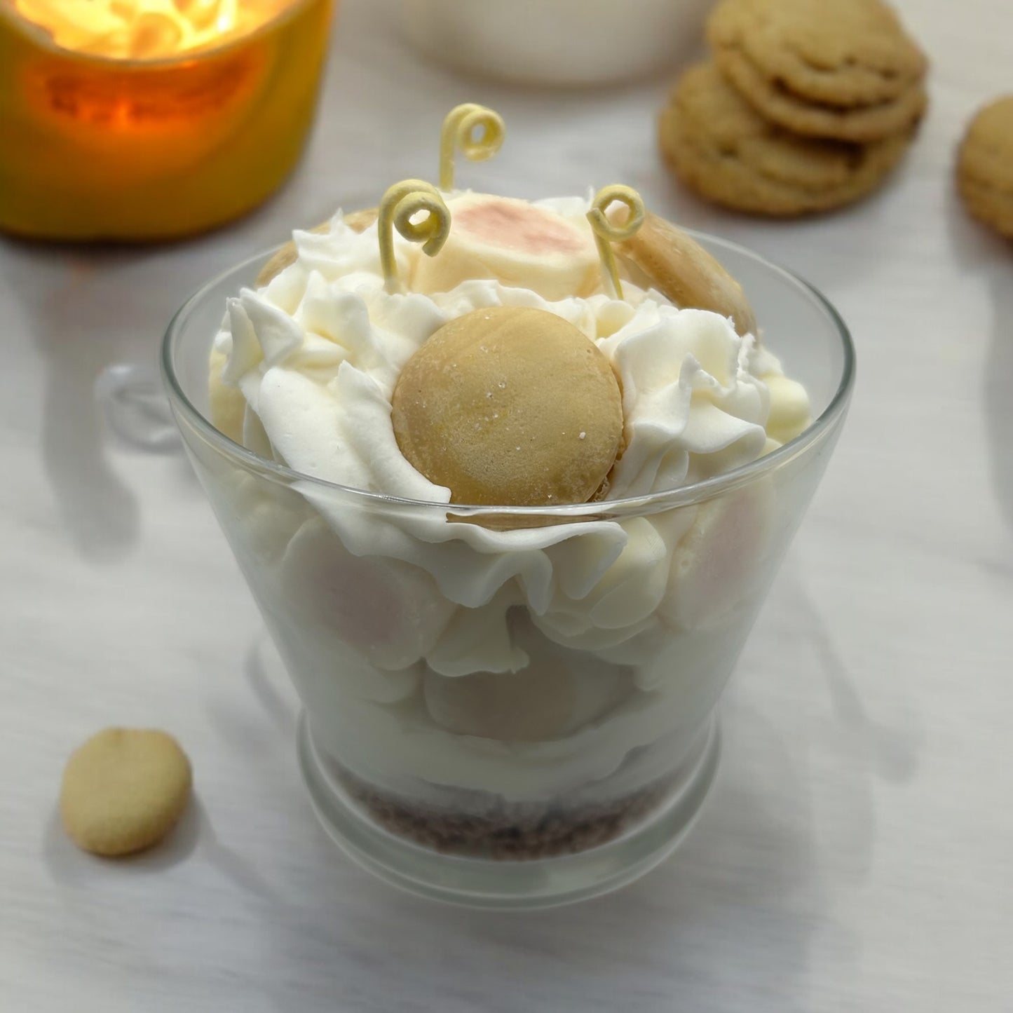 Banana Pudding Candle Smells amazing - Decorative Candle with Banana Pudding scent