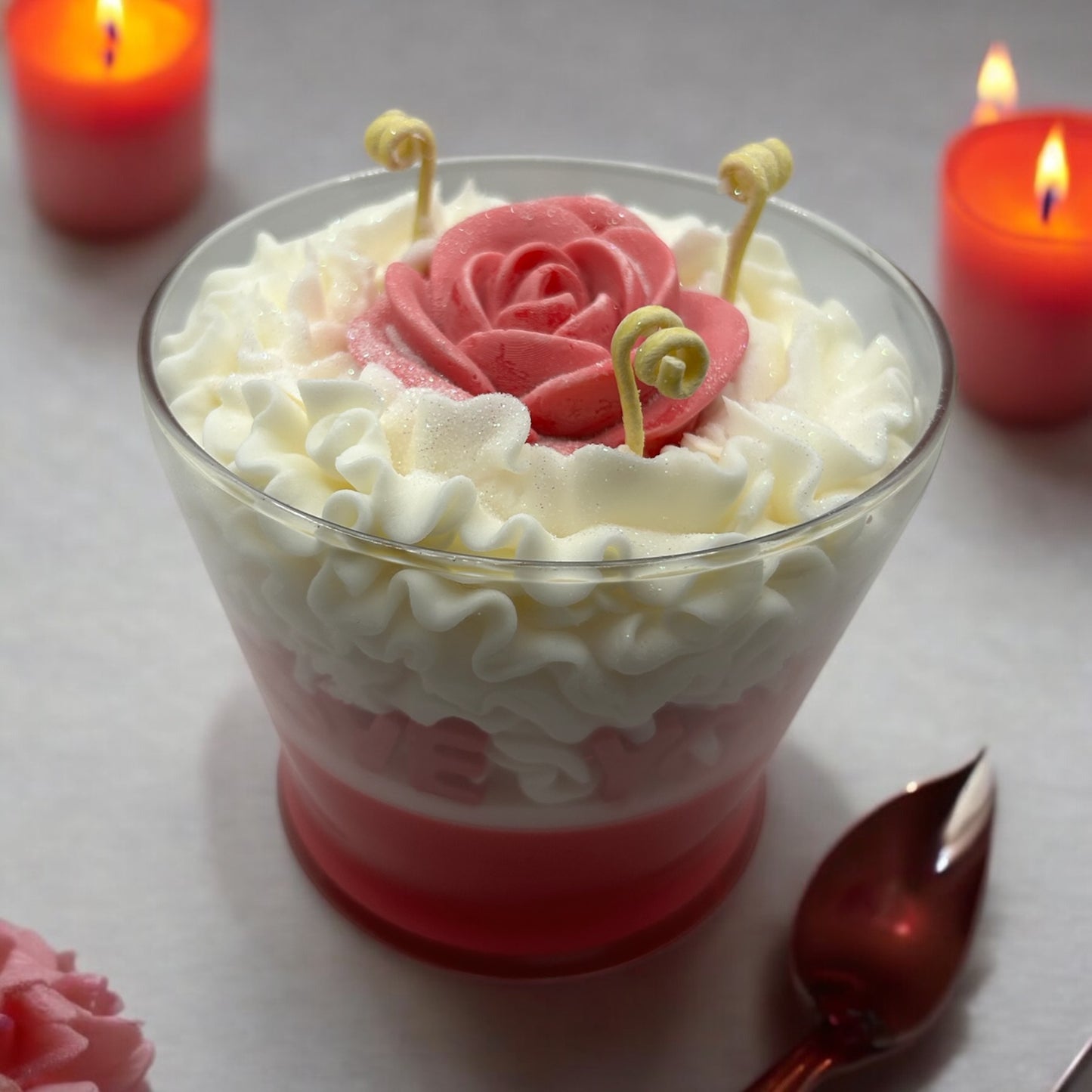 Mothers day candle- spells I love you