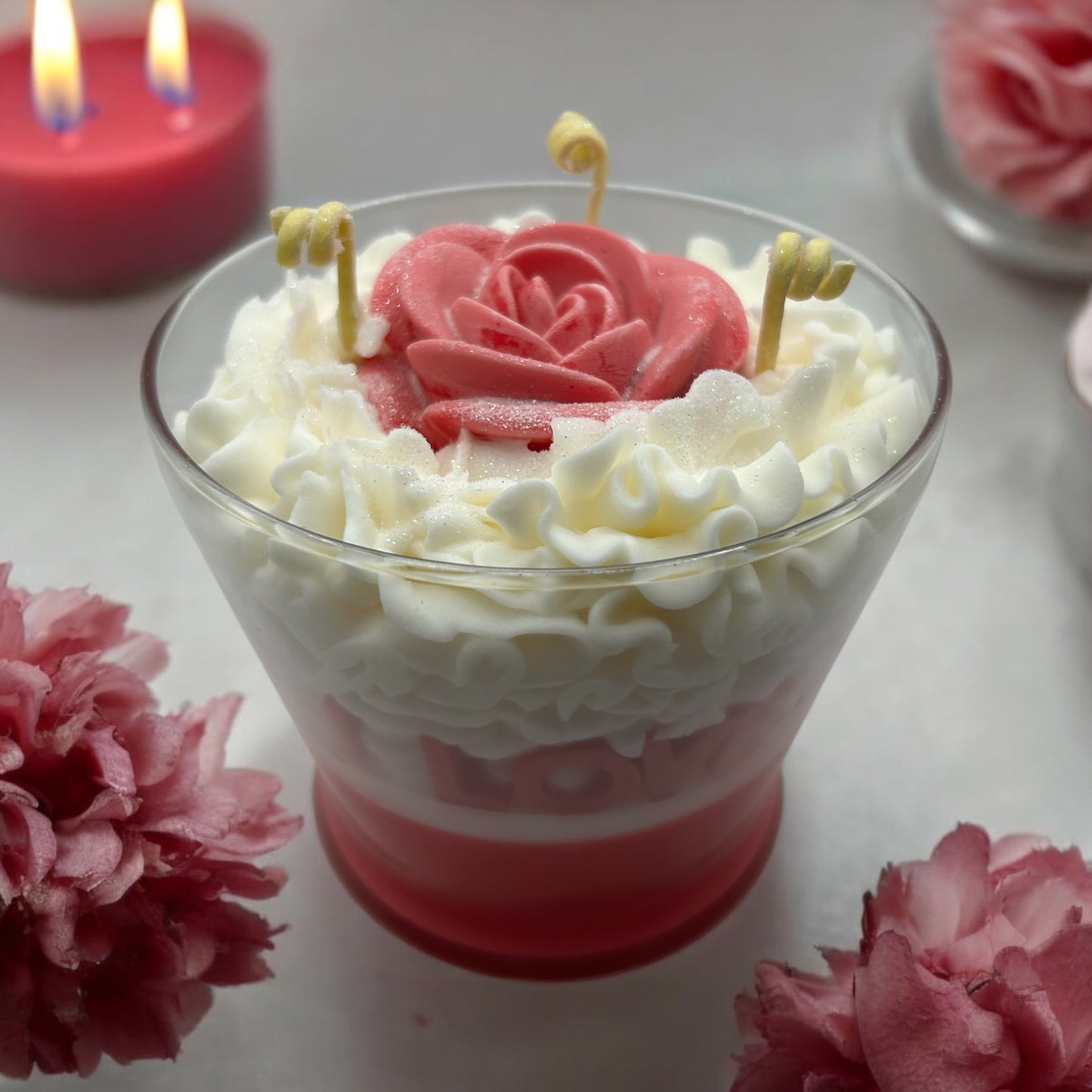 Mothers day candle- spells I love you