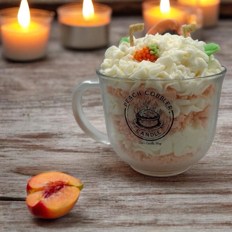 Peach Cobbler Candle - Smell amazing and have long burn time!