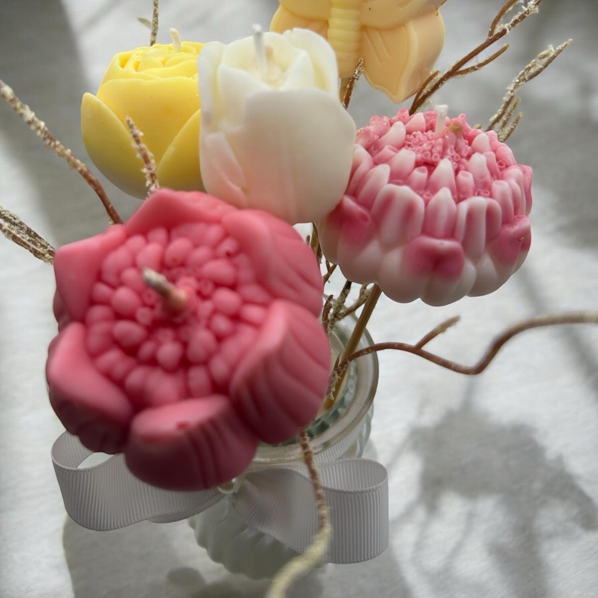 Flower Candle Bouquet - Relaxing and Refreshing Home Decor -