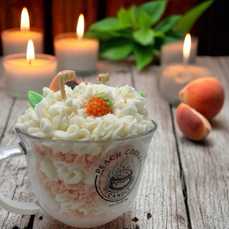 Peach Cobbler Candle - Smell amazing and have long burn time!