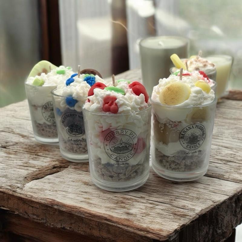 Dessert candle collection-Soy candles Smell Amazing- long burn time