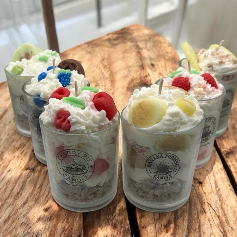 Dessert candle collection-Soy candles Smell Amazing- long burn time