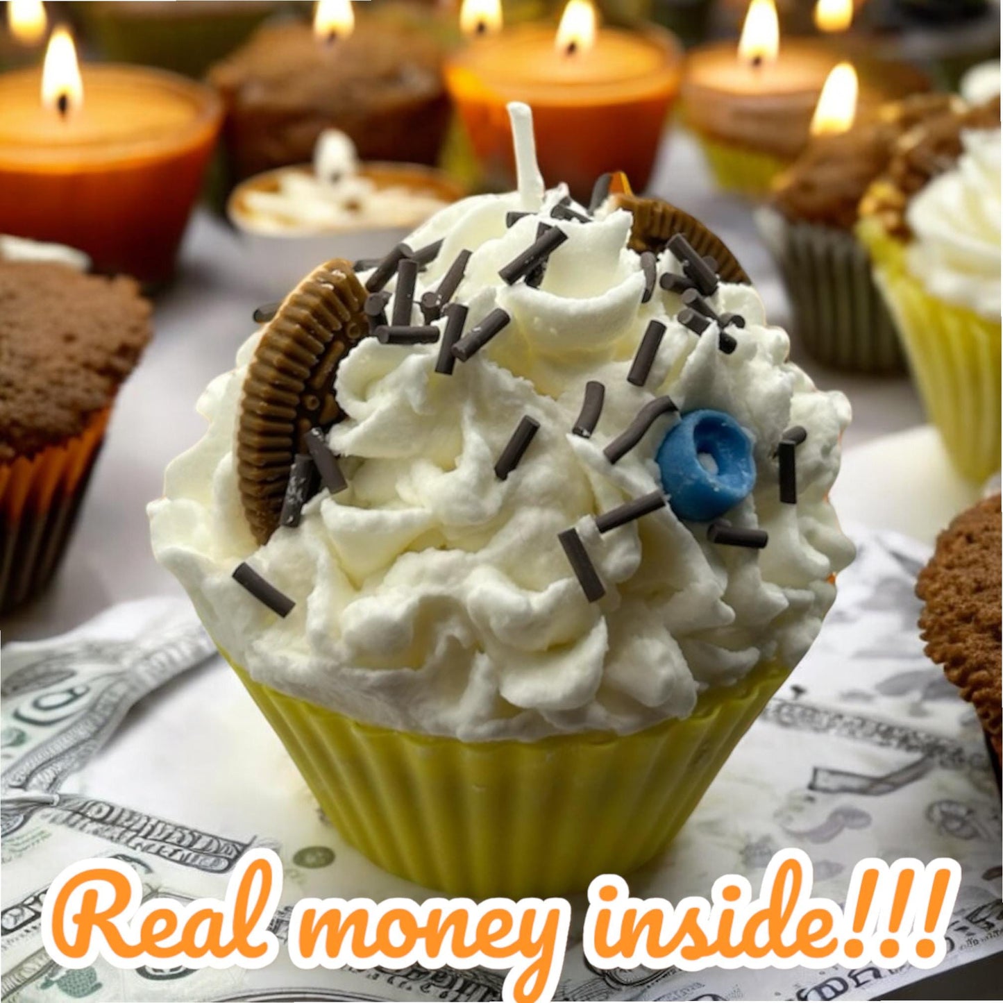 Cupcake Candles with Real Money Inside!