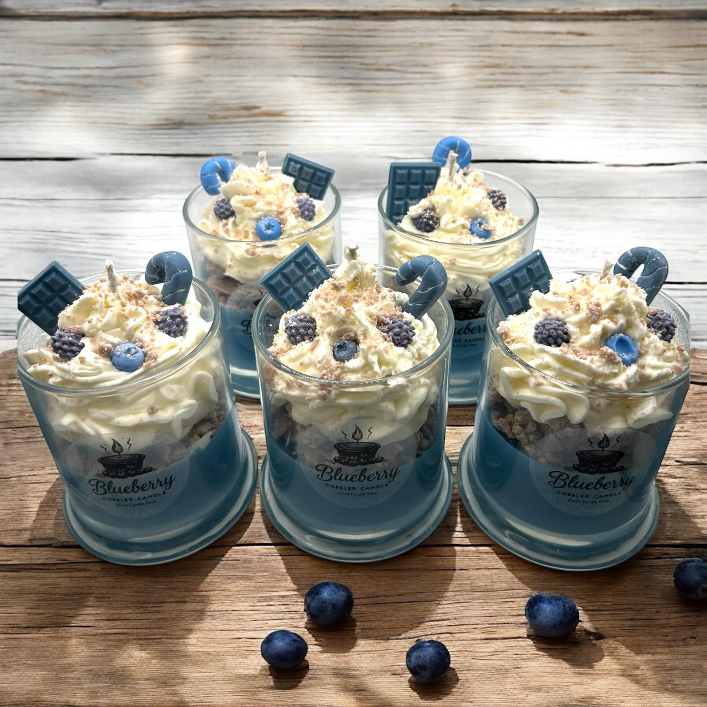 Blueberry cobbler candle with real money prize inside! ( 1-100)!!!- amazing scent!