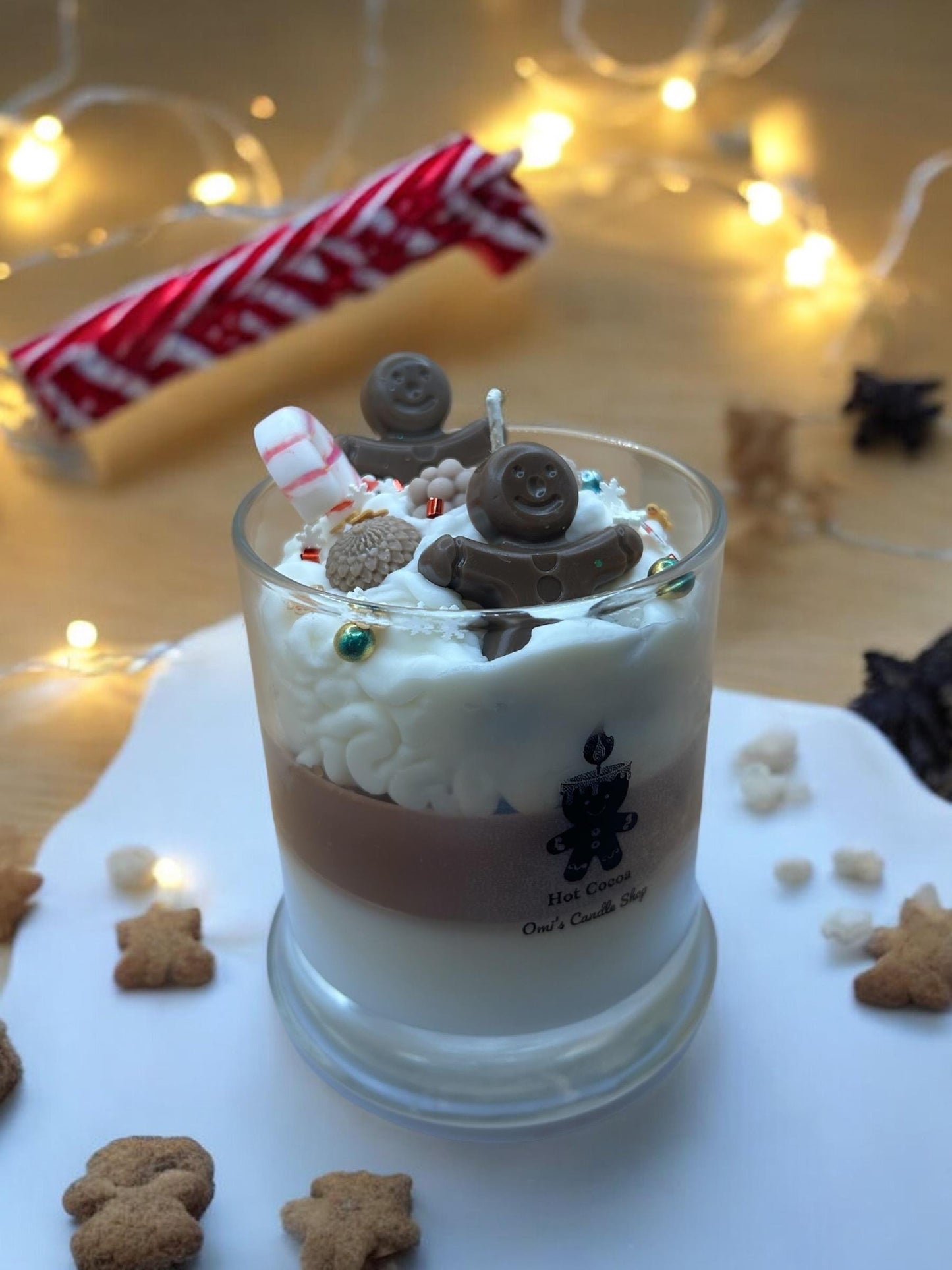 Gingerbread candle with real money inside 1-100! Perfect suprise gift or present