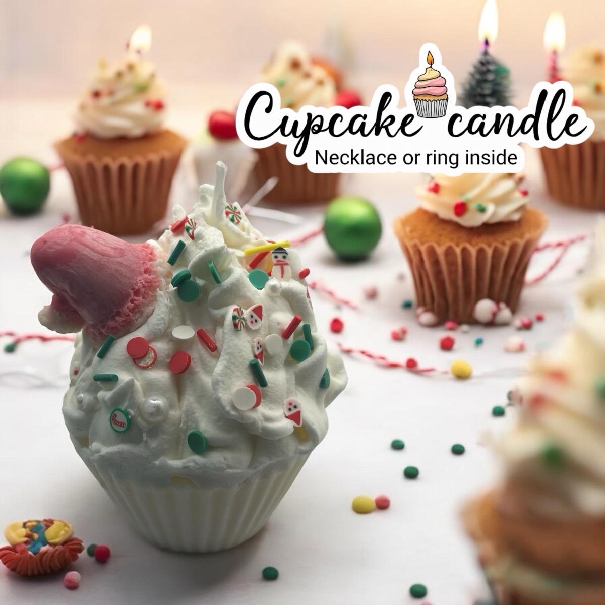 Cupcake candles with surprise ring or necklace inside!
