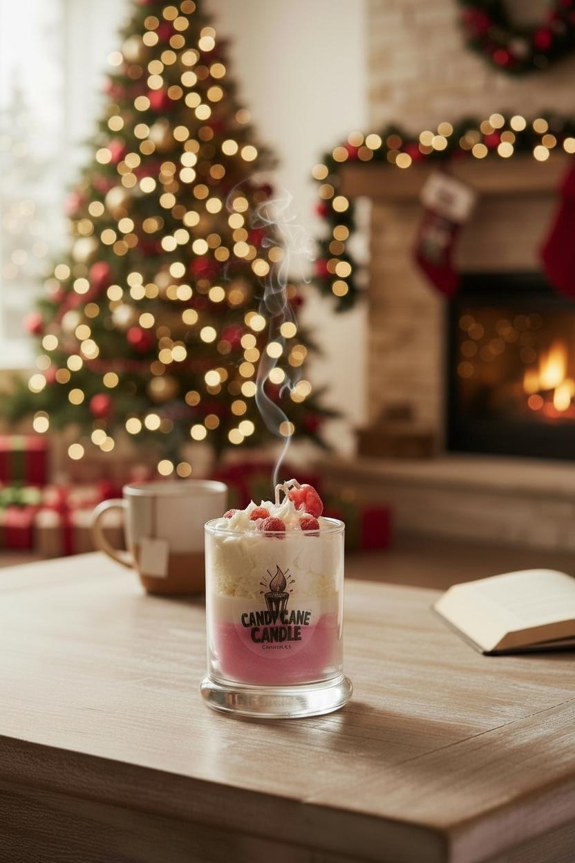 Candy Cane Candle