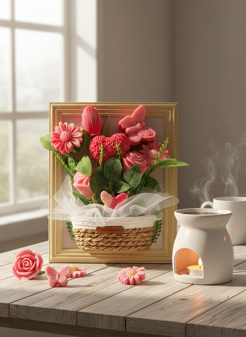 Wax Melt Candle Bouquet Framed