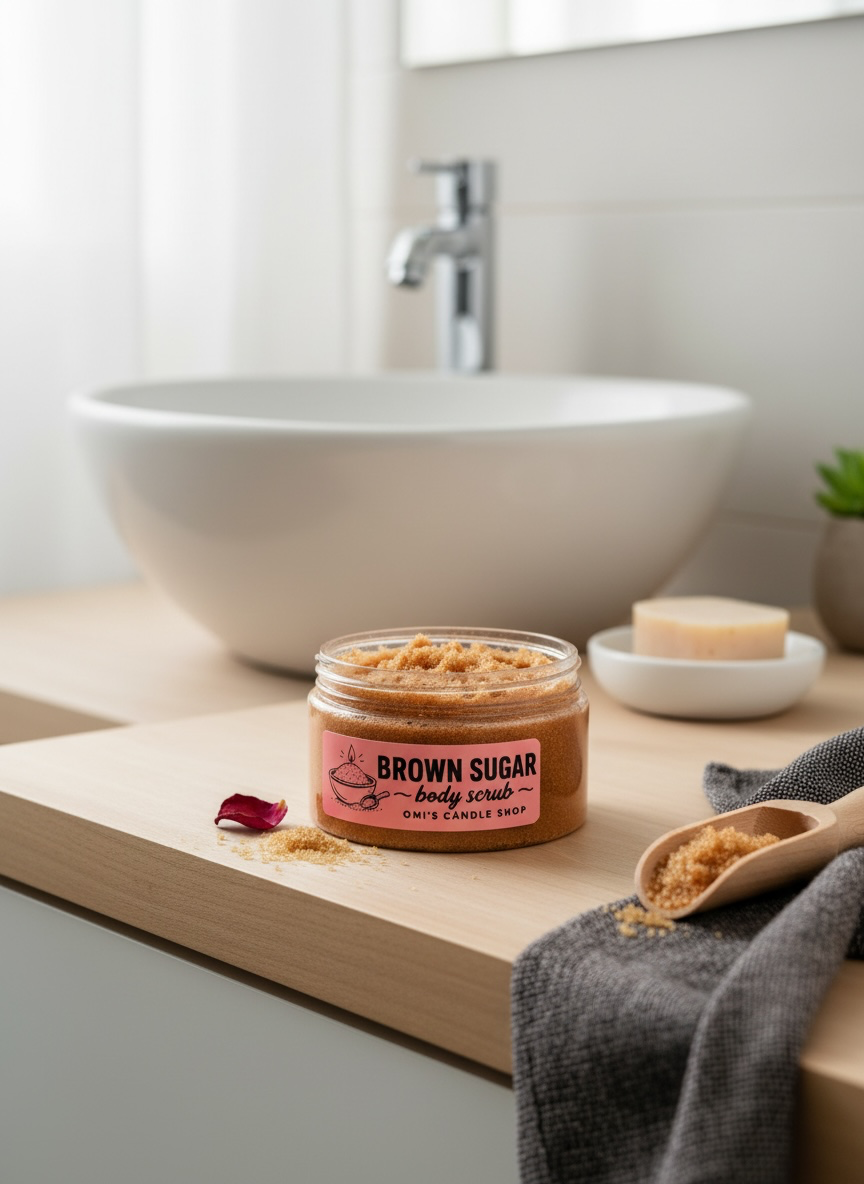 Omi's Candle Shop Sugar Body Scrub | Oatmeal Milk Honey, Brown Sugar, Strawberry Kiwi, Pumpkin Buttercream