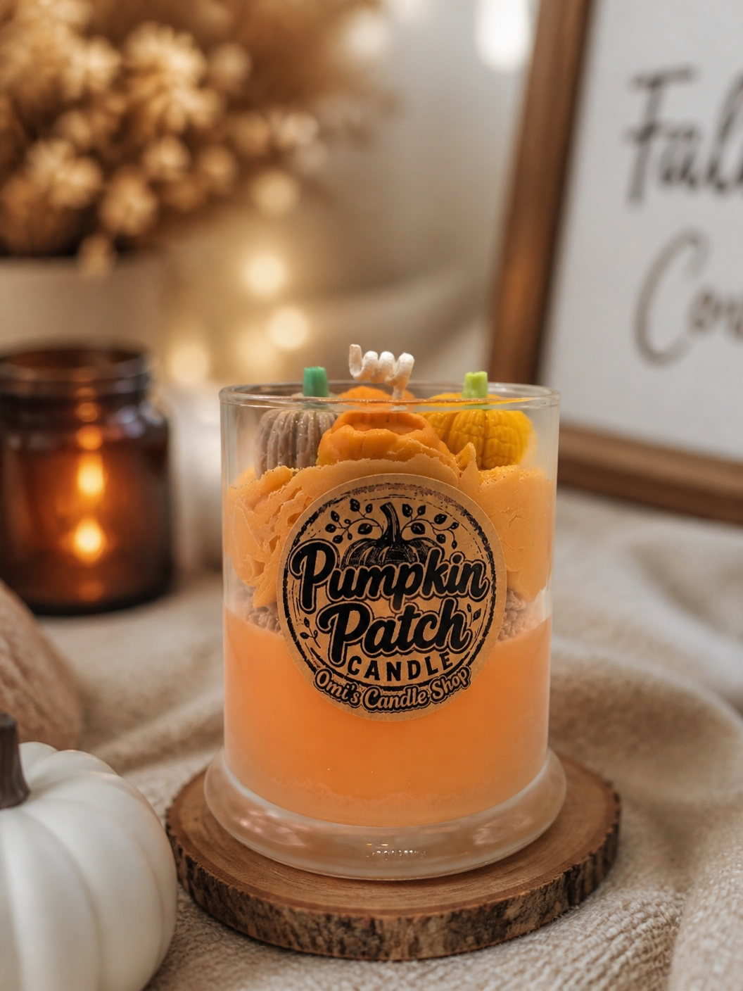 Pumpkin Patch Candles for Spooky Season Decor