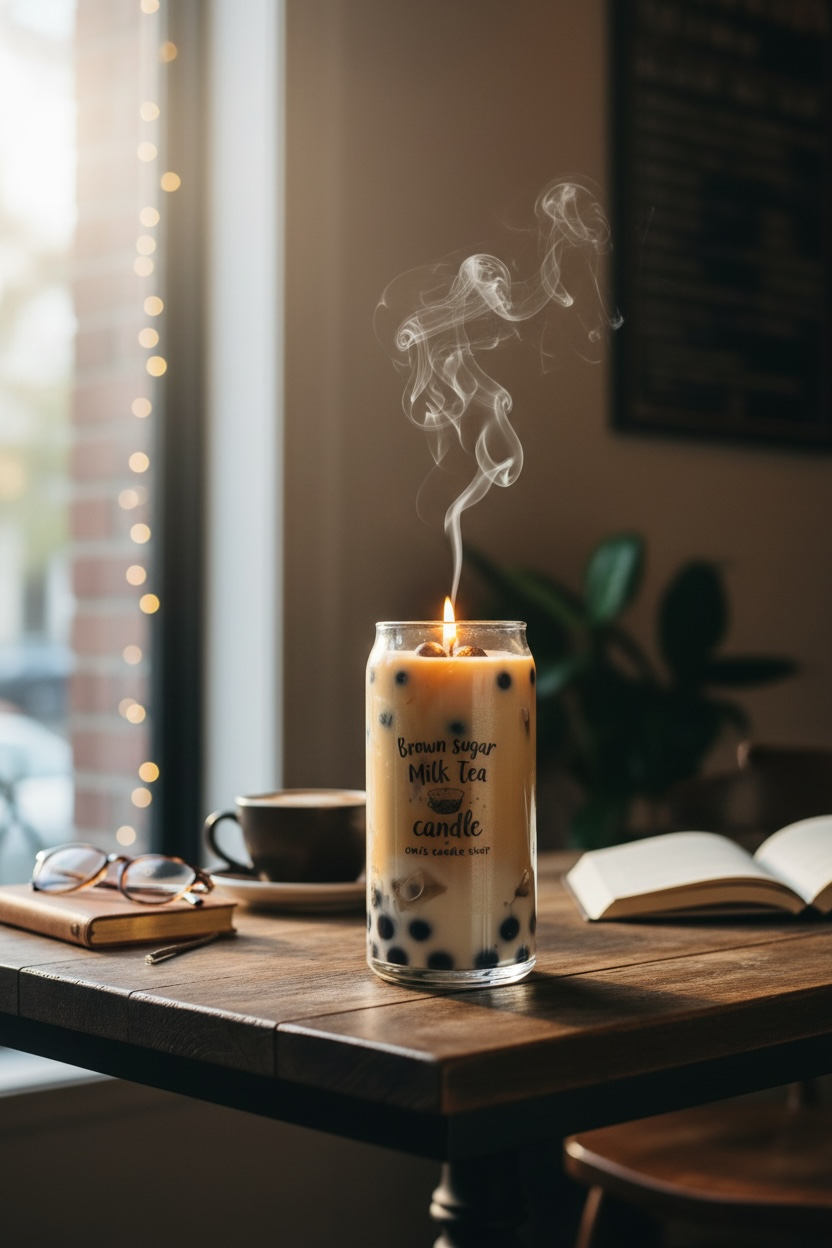 Brown Sugar Milk Tea Boba Candle