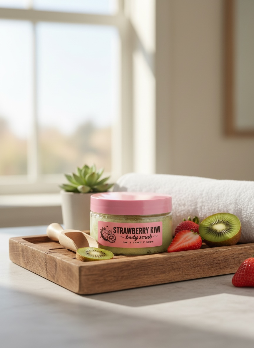 Omi's Candle Shop Sugar Body Scrub | Oatmeal Milk Honey, Brown Sugar, Strawberry Kiwi, Pumpkin Buttercream