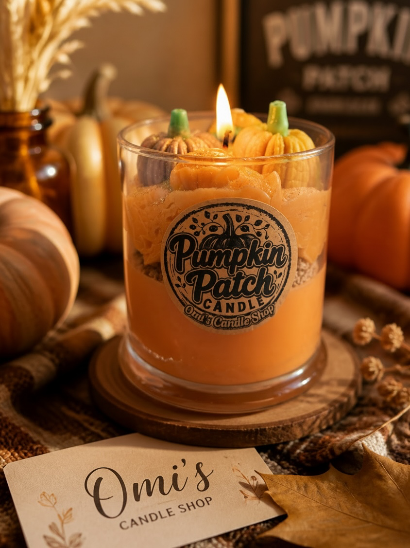 Pumpkin Patch Candles for Spooky Season Decor
