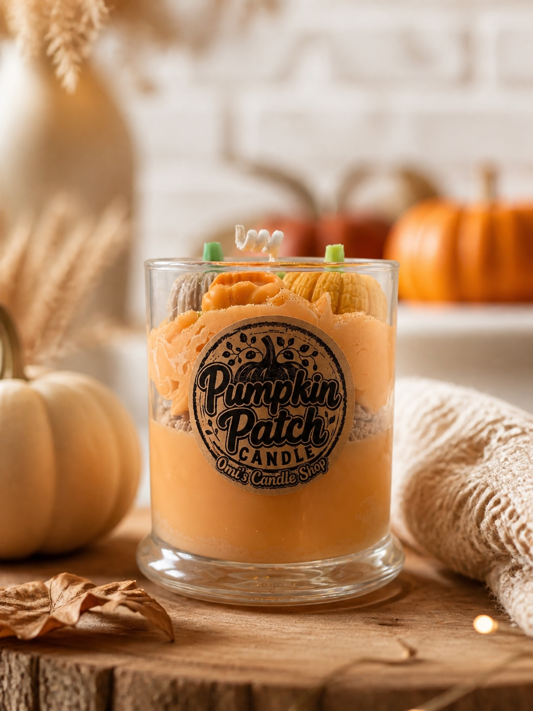 Pumpkin Patch Candles for Spooky Season Decor