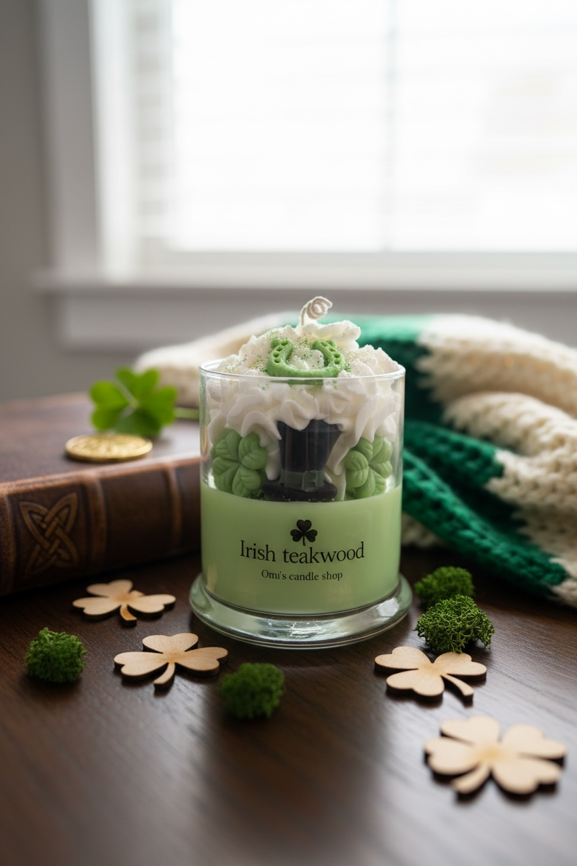 St. Patrick's Day Mahogany Teakwood Candle