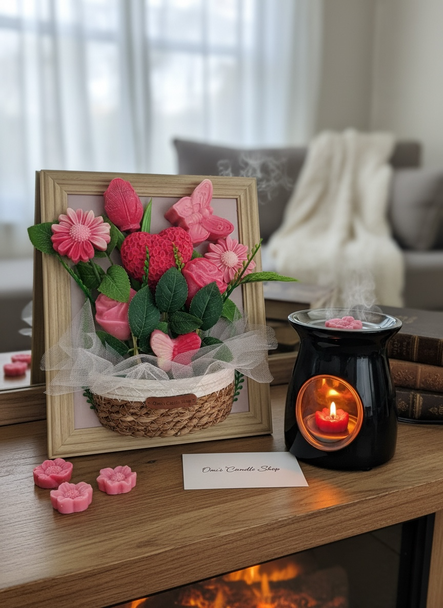 Wax Melt Candle Bouquet Framed