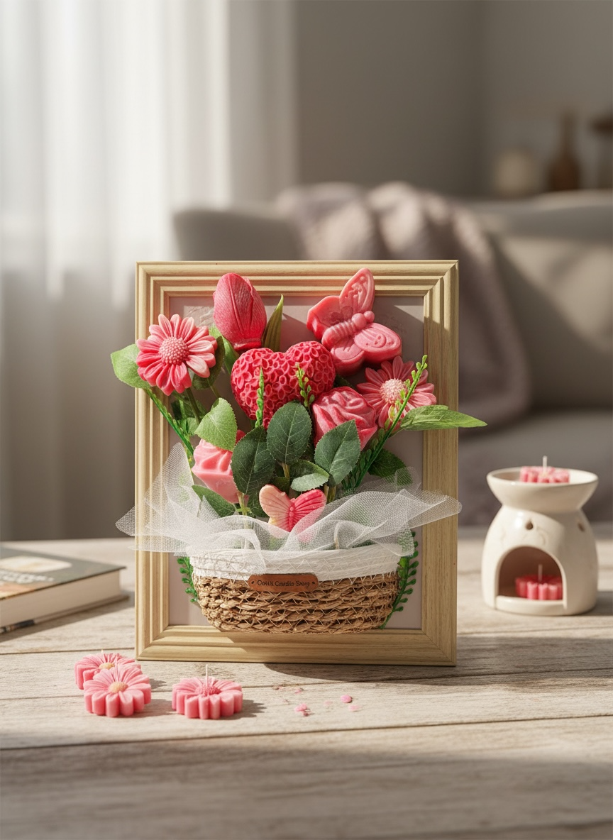 Wax Melt Candle Bouquet Framed