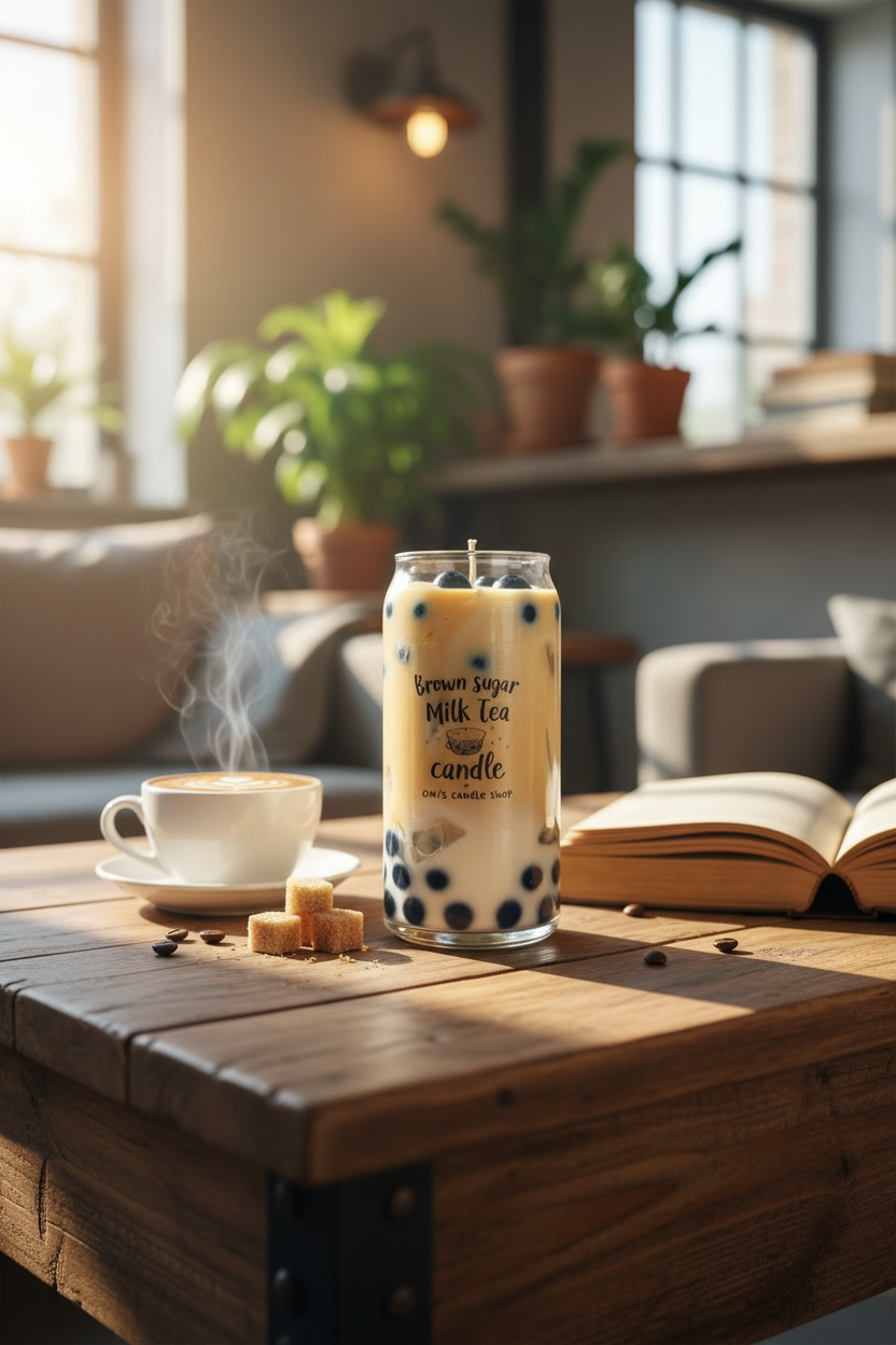 Brown Sugar Milk Tea Boba Candle