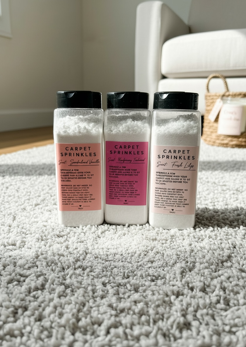 16 oz Carpet Freshener-Deodorizer, Luxury Fragrances (Fresh Lilies, Mahogany Teakwood, Vanilla Sandalwood for Household Home Upholstery, Artistic Fabric