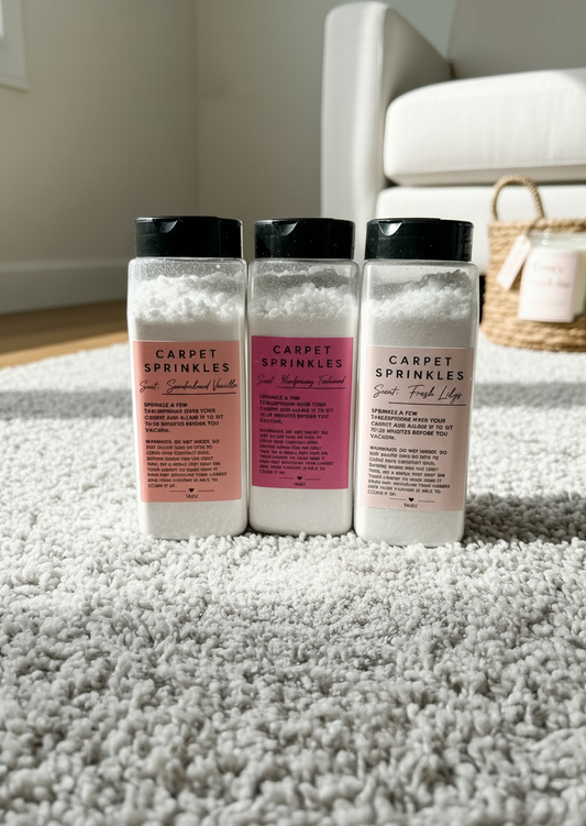 16 oz Carpet Freshener-Deodorizer, Luxury Fragrances (Fresh Lilies, Mahogany Teakwood, Vanilla Sandalwood for Household Home Upholstery, Artistic Fabric