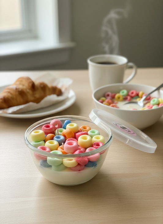 Fruit loops cereal candle