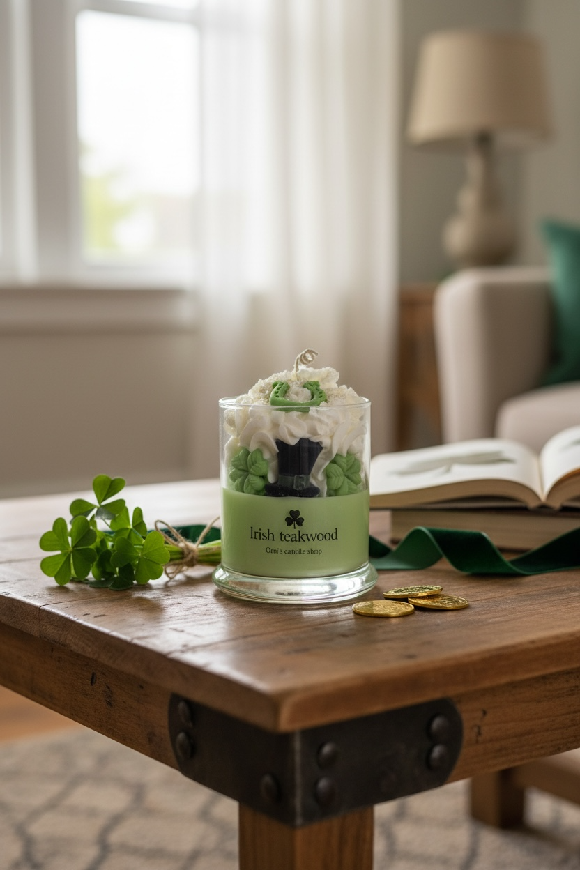 St. Patrick's Day Mahogany Teakwood Candle