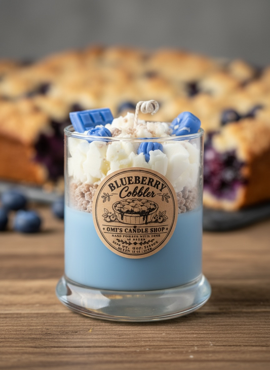 Blueberry cobbler candle with real money prize inside! ( 1-100)!!!- amazing scent!