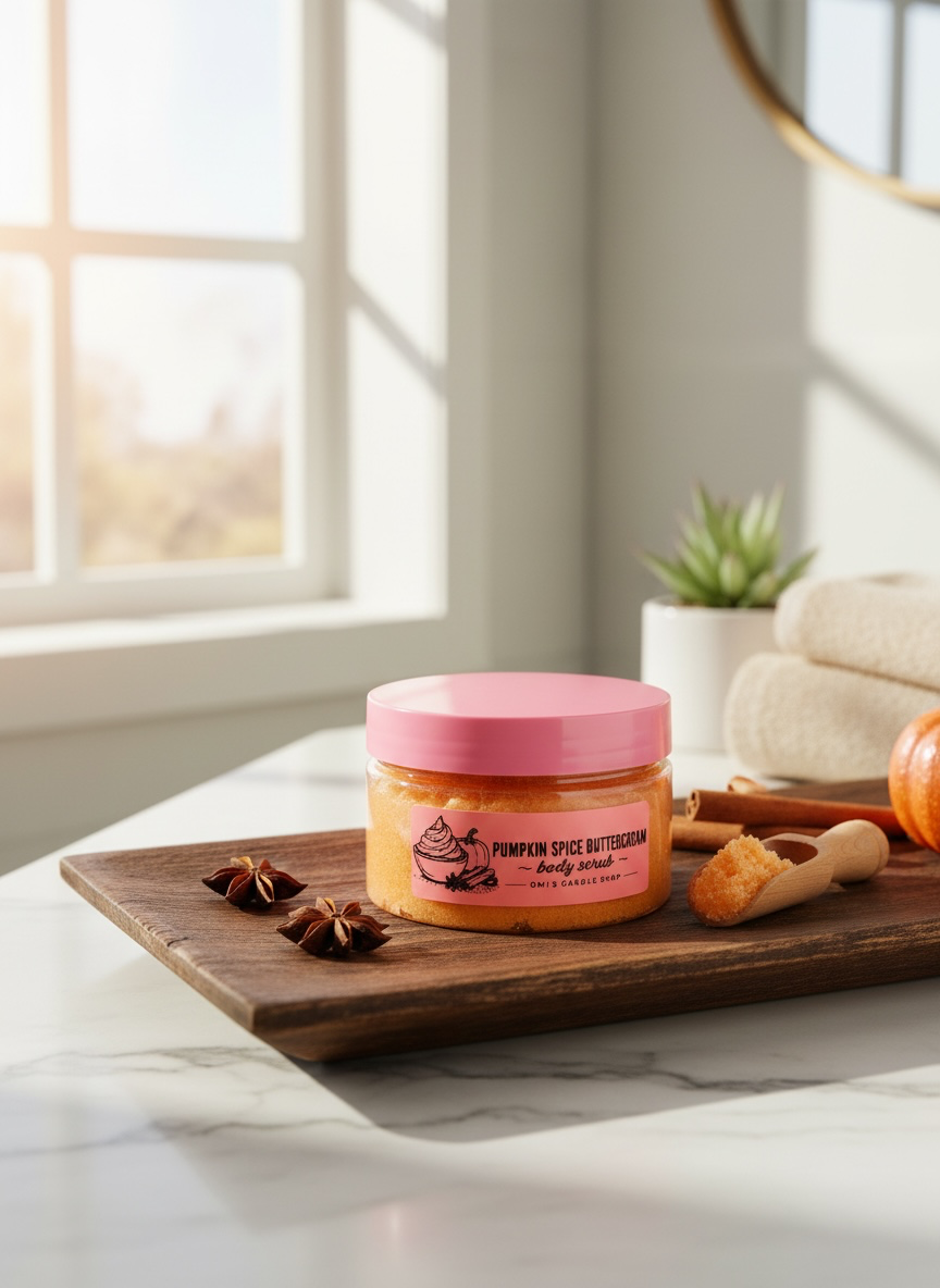 Omi's Candle Shop Sugar Body Scrub | Oatmeal Milk Honey, Brown Sugar, Strawberry Kiwi, Pumpkin Buttercream