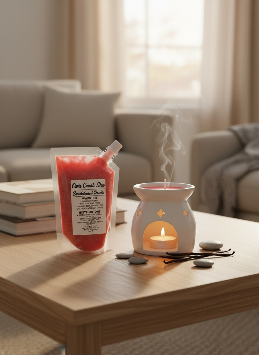 Omi's Candle Shop Squeezable Wax Melt - Coffee Bean Sandle wood Vanilla, Black Ice, Brown Sugar, Mahogany teakwood - Perfect for Home - AromaTherapy
