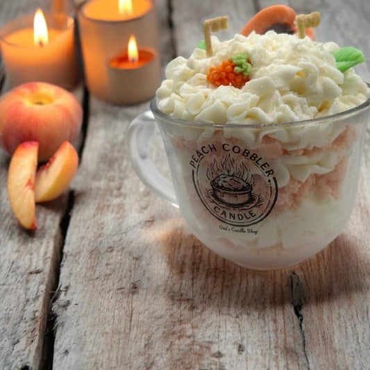 Peach Cobbler Candle - Smell amazing and have long burn time!