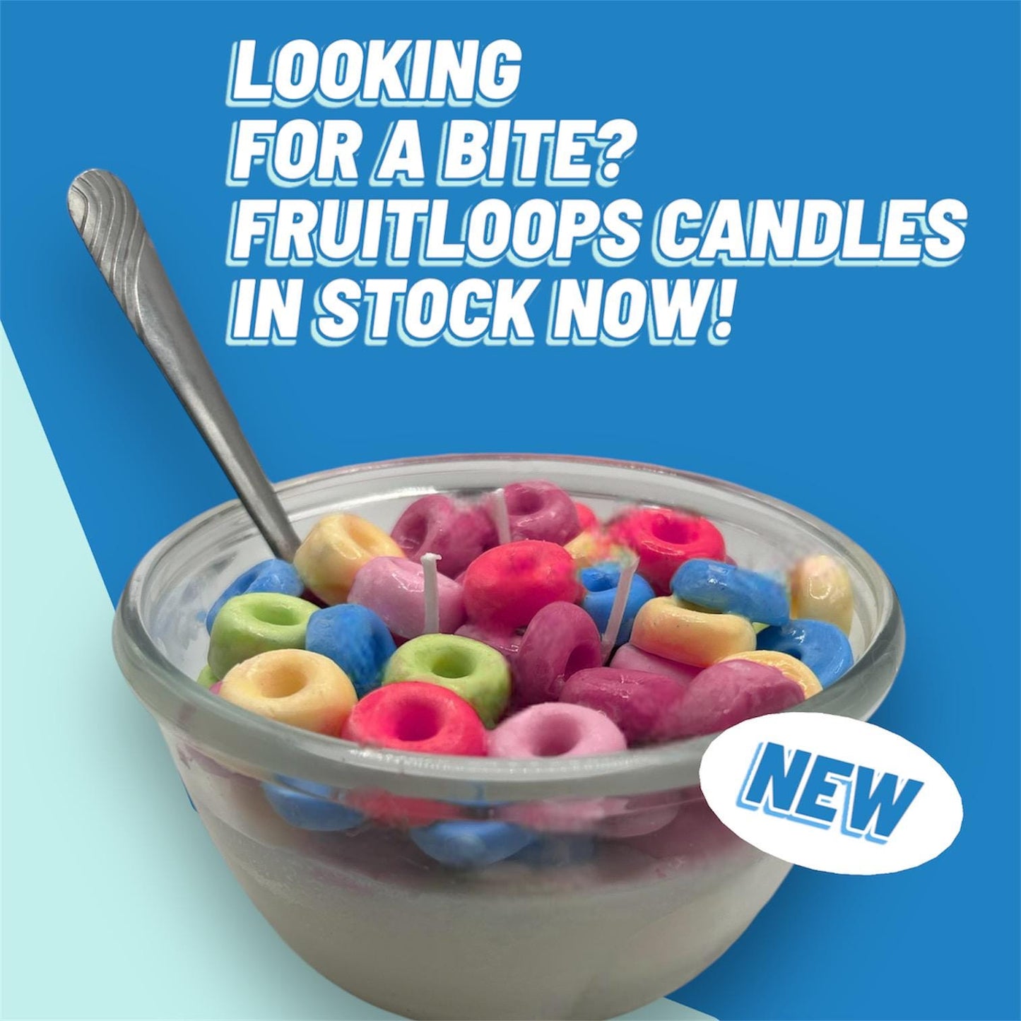 Fruit loops cereal candle