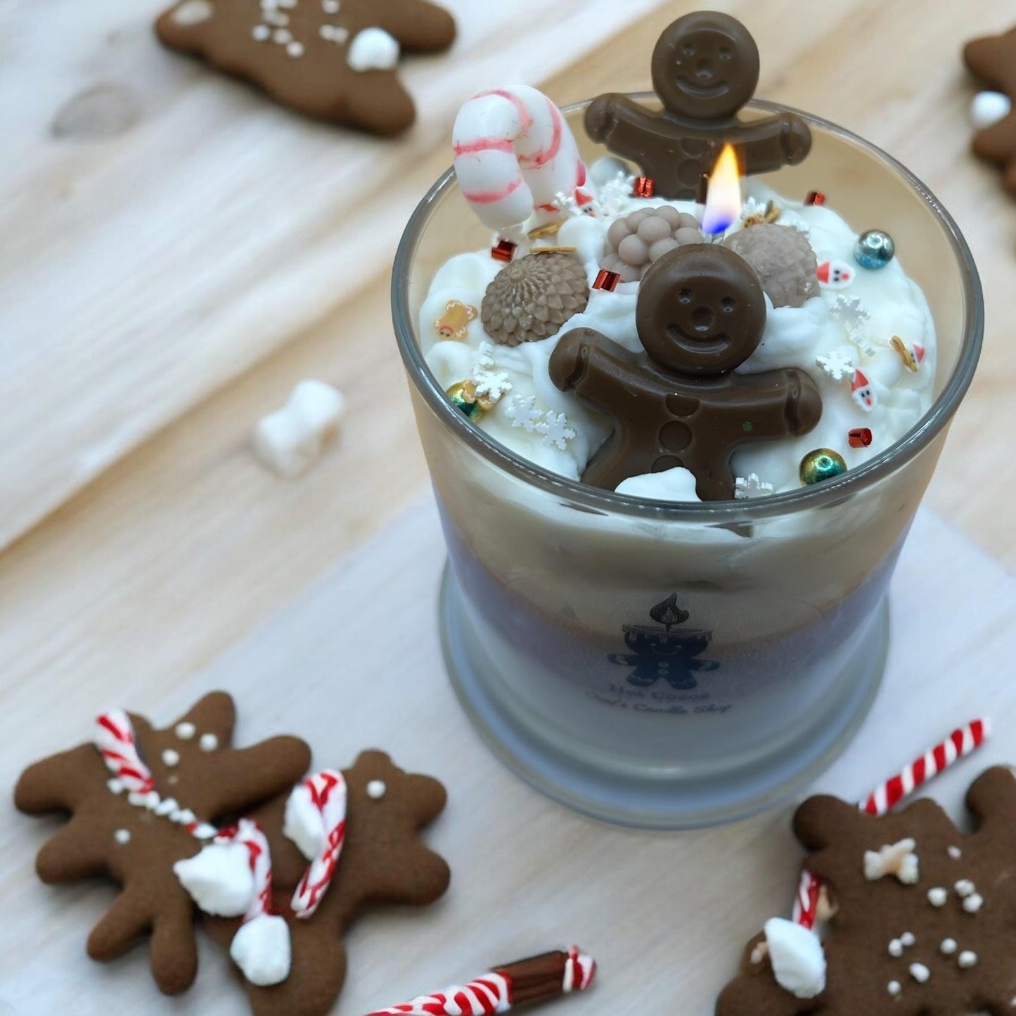 Gingerbread candle with real money inside 1-100! Perfect suprise gift or present