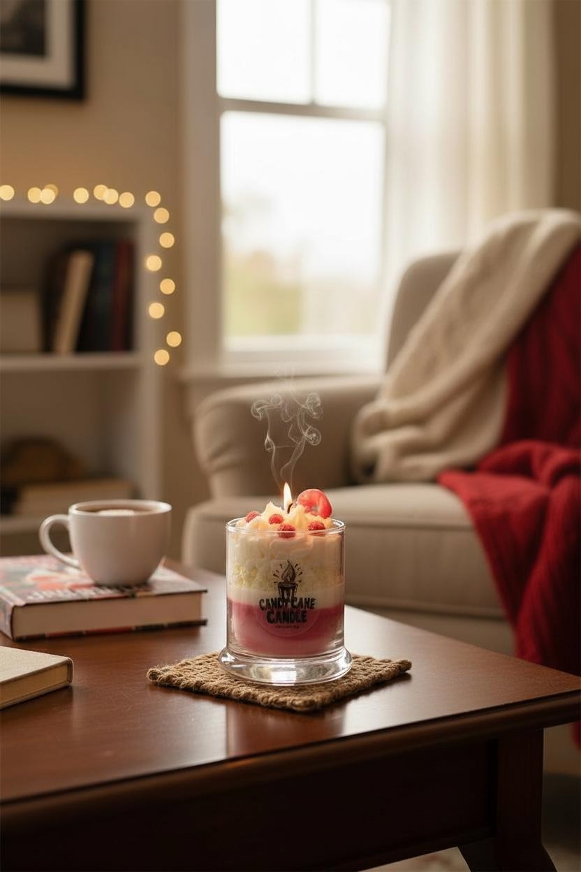 Candy Cane Candle