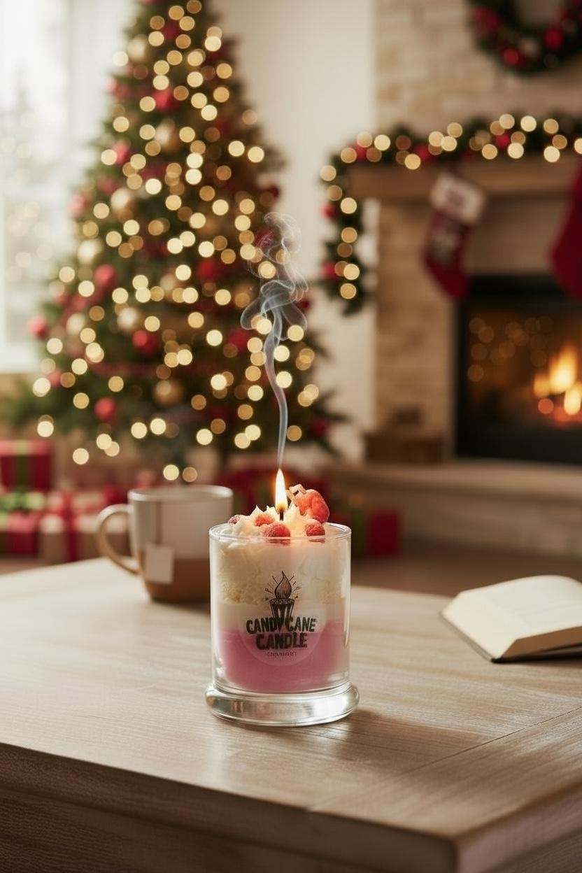 Candy Cane Candle
