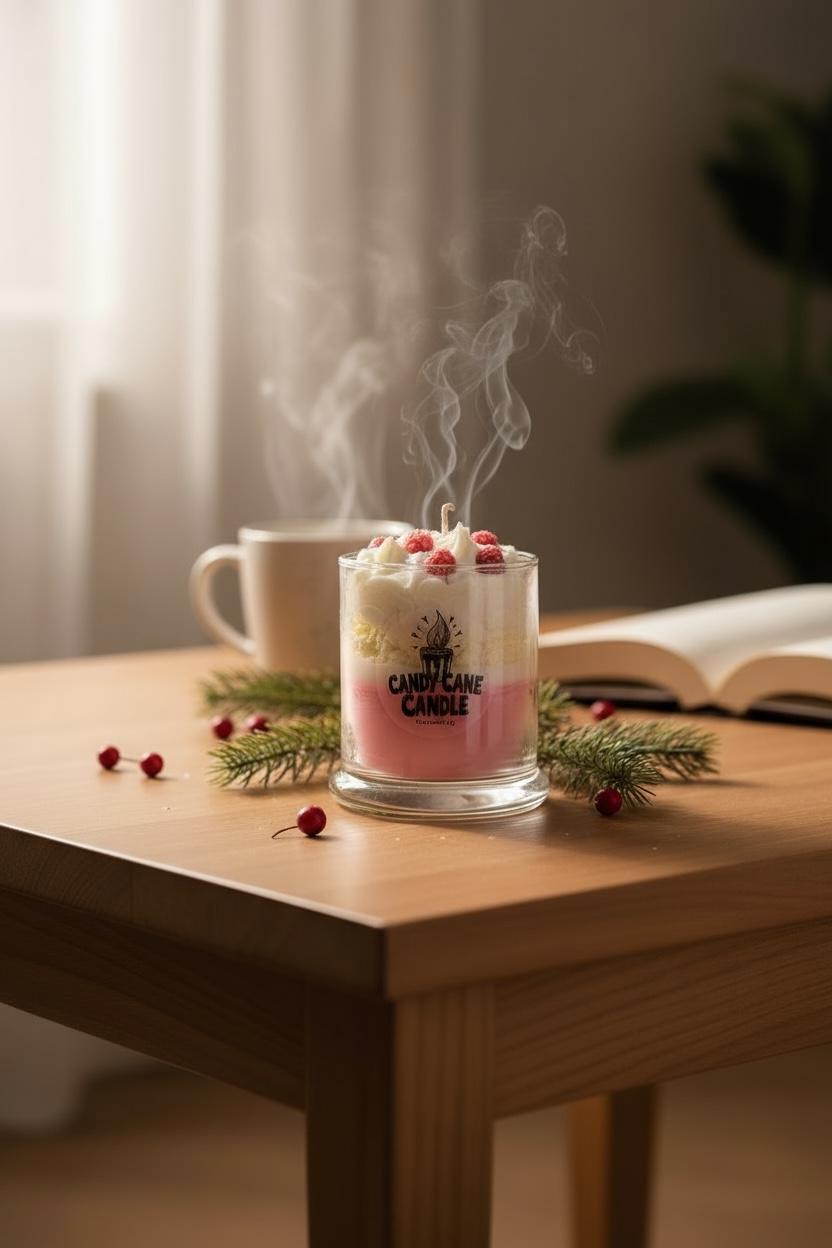 Candy Cane Candle