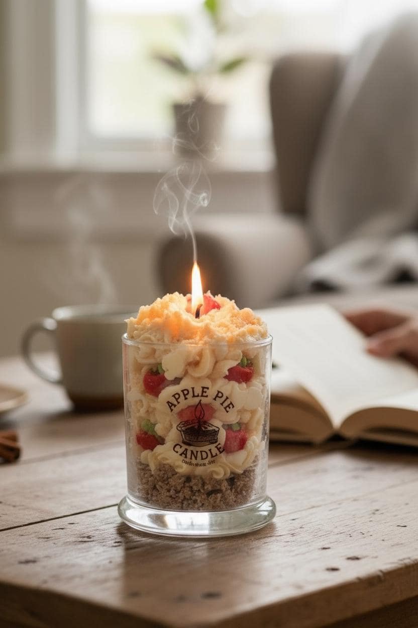 Apple Pie Scented Wax Candle – Holiday Home Decor