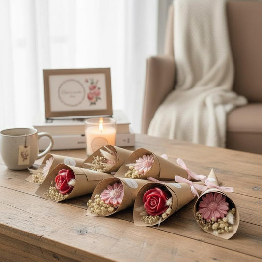 Individual Floral Candle Bouquet with Assorted Colors And scents