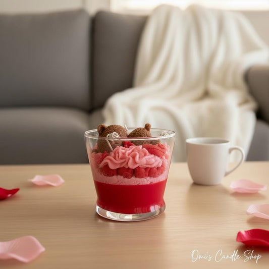 Lazy Bear Valentine’s Candle Honeysuckle Scented Candle